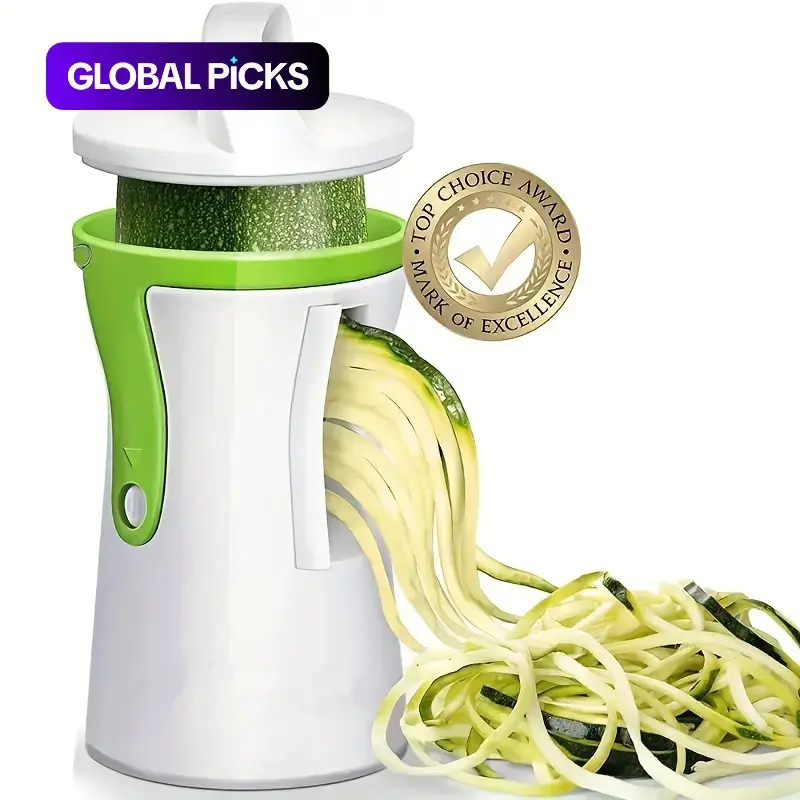Manual Spiral Vegetable Cutter, Creative Kitchen Vegetable Cutting Slicer and Spiralizer, 1 Count, Veggie Cutter, Kitchen Utensil and Gadget #GLOBAL PICKS