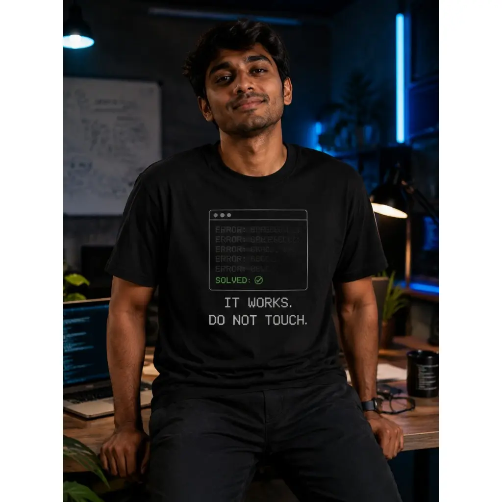 Men's Pure Cotton Casual Loose-Fit Shortsleeve Code Graphic T-Shirt - Street Retro Menswear Tops, Machine Washable, Code Print