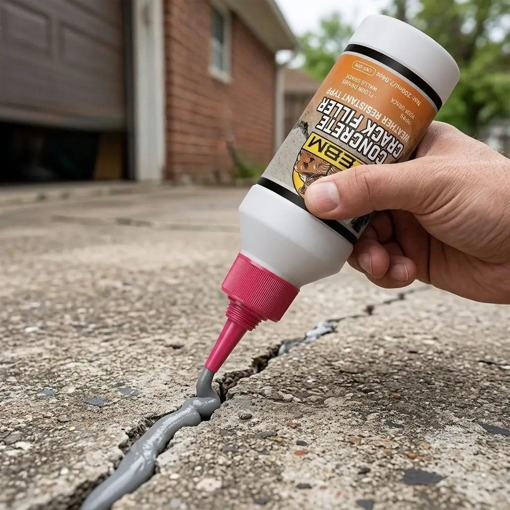 Tebm 1pc 200ML Concrete Crack Repair Sealant, Waterproof Adhesive for Driveway, Garage, Basement, Floor, Wall, Foundation