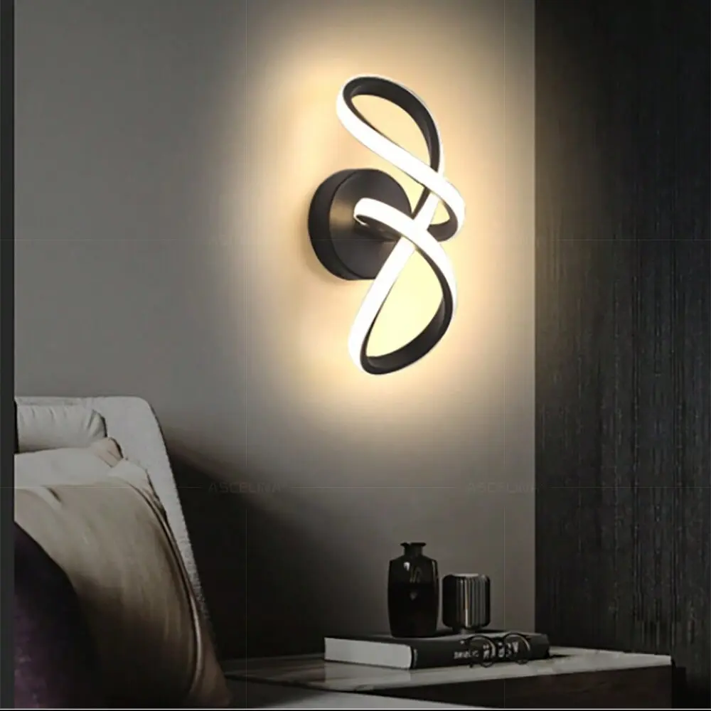 1Pcs LED Wall Light, Hardwired, Figure-8 Design, For Living Rooms, Bedrooms, Hallways, Home Offices, and Staircases; Indoor Decorative Lighting Fixture