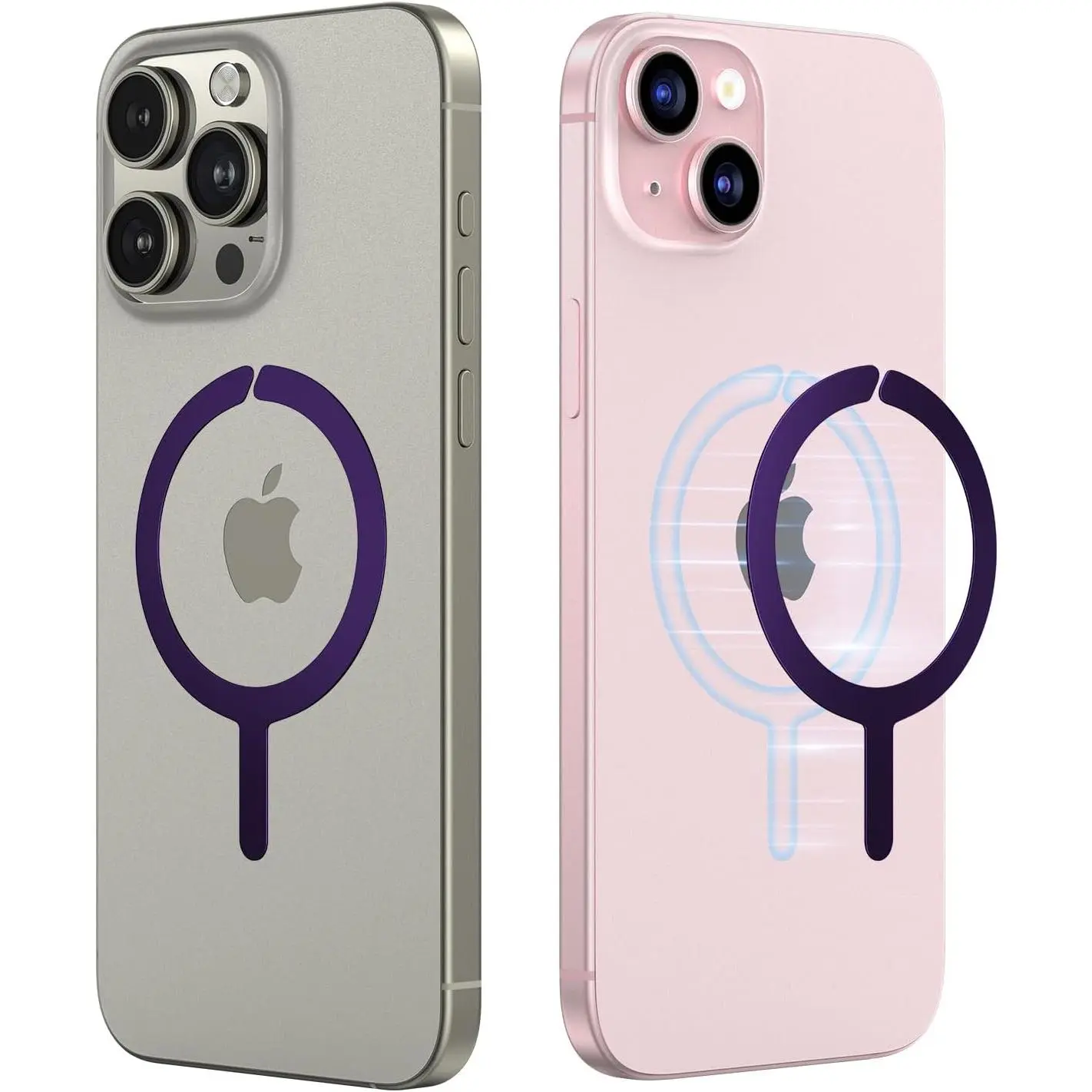 2 Pack  Ring Sticker Metal Plate Ultra-Thin for Phone Case, Charger,  Mount, Wallet,