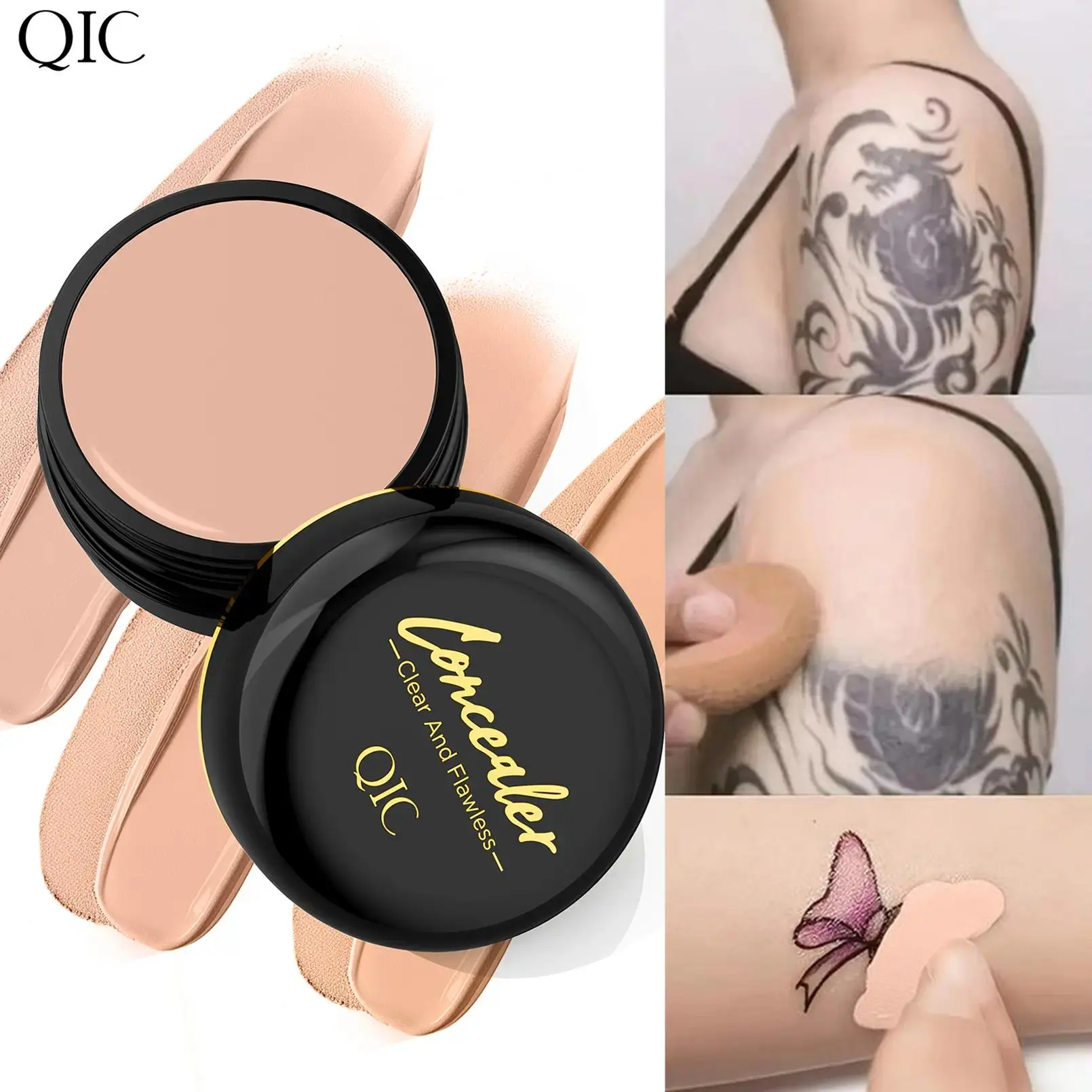 Full Coverage Concealer Balm, Lightweight Matte Finish Cream, Buildable Coverage for Dark Circles, Blemishes & Spots, Waterproof Long-Lasting All Day Coverage Makeup for All Skin Types.