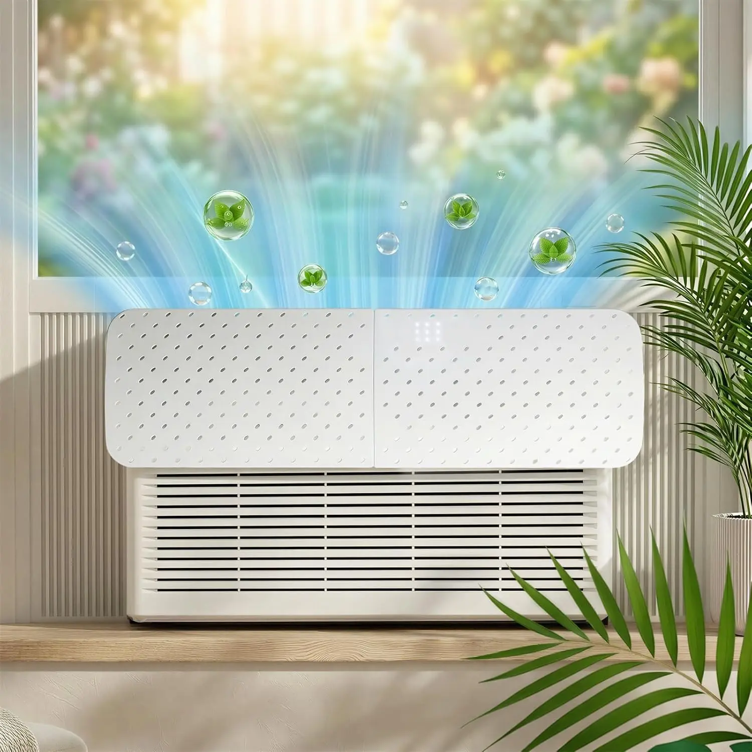 AirFlow Pro Cool & Pure Window Air Conditioner Deflector with Negative  Purifier, Adjustable AC Vent Deflector for Mini Split & Window Units,  ABS Air Vent Deflector to  Direct Blow