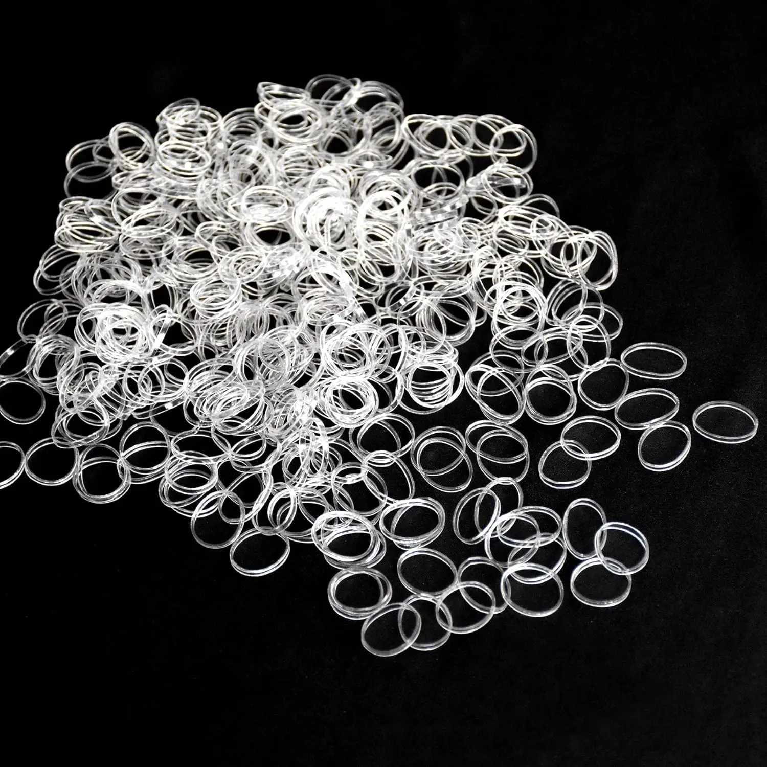 Clear Elastic Hair Bands,400pcs Mini Hair Rubber Bands,Hair Ties,Soft Hair Elastics Ties for ,Braids,Wedding Hairstyles and