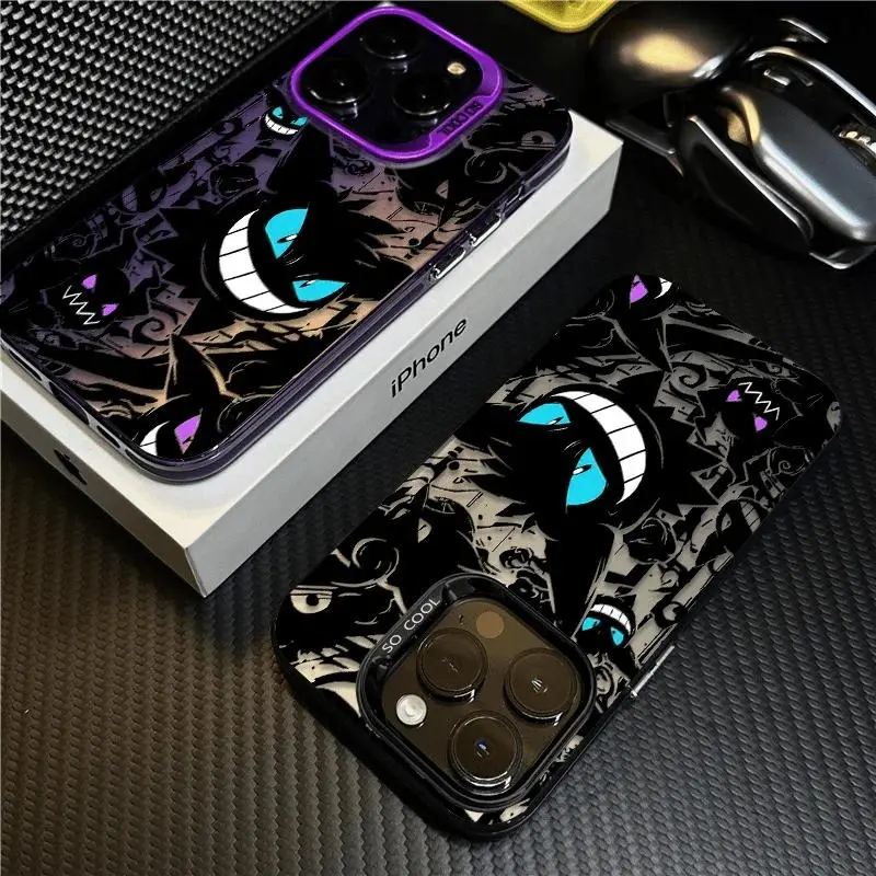Cool Anime Y-Gengars Phone Case for iPhone 17 16 15 14 13 12 11 Pro ProMax Air Plus  Anti Fall Matte Cover, Accessories, Silicone