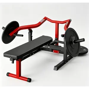 Chest Press Machine, 1050LBS Bench Press Machine with Independent Converging Arms, Adjustable Flat Incline Bench for Chest, AB Workouts, Shoulder Home Gym Equipment
