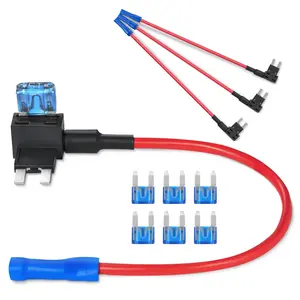 VEVOR Fuse Tap, 24 Packs, 4 Types 12V Car Add-a-Circuit Fuse Tap Adapter, Standard Mini Micro2 and Low Profile Mini Blade Fuses Holder, ATO ATC ATM Fuses Adapter Jumper for Cars Trucks Boats