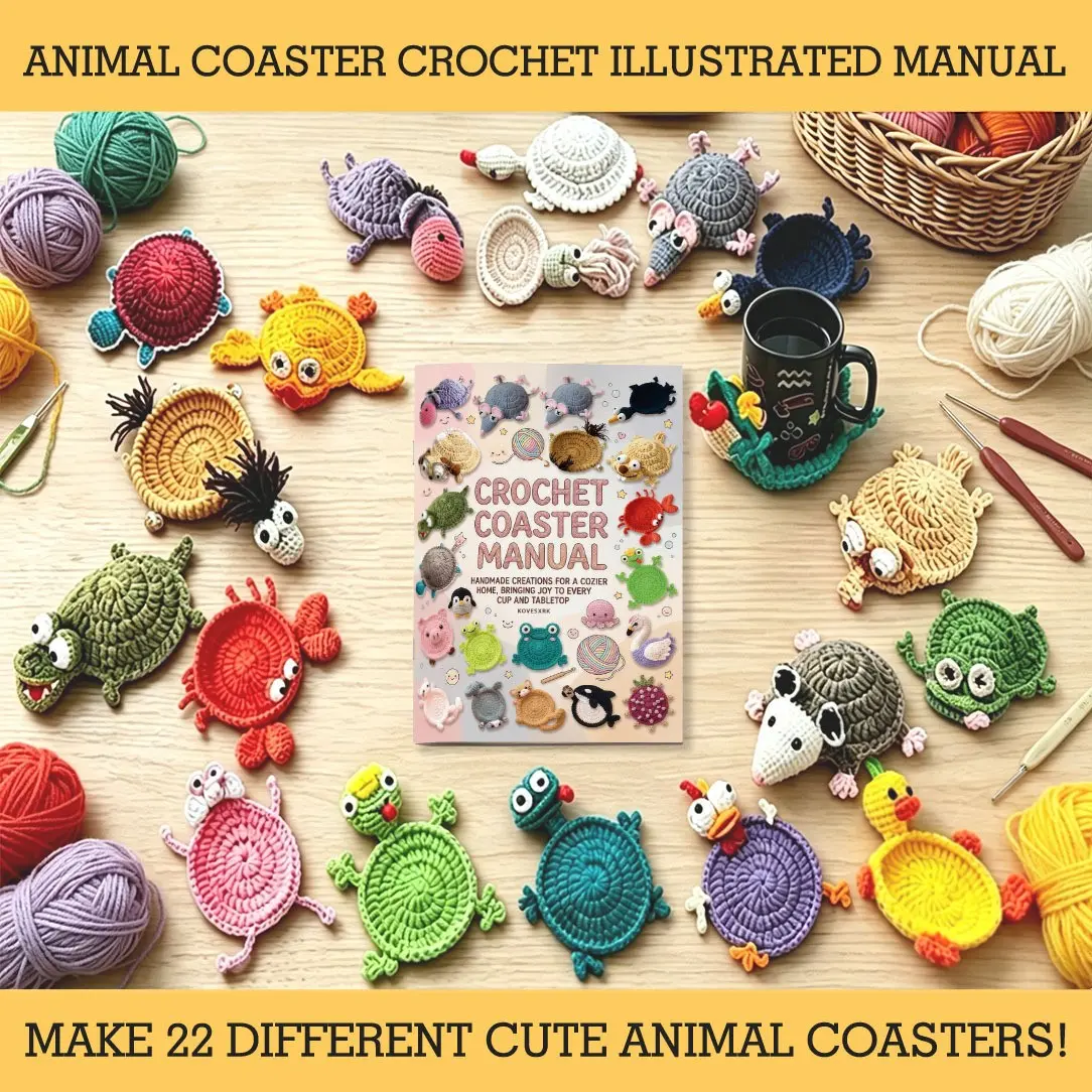 Crochet Pattern Collection: 20 Animal Designs, Step-By-Step Instructions, Beginner-Friendly, Includes Puppies, Squirrels, Frogs, Etc