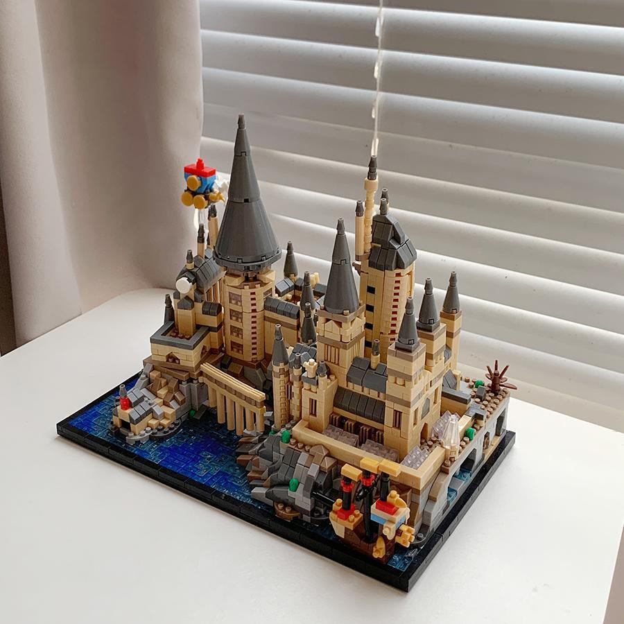 Hogwarts Castle Building Blocks, Creative Micro Building Blocks, DIY Educational Assembly Bricks Toy for Teenager & Adult, Model Set