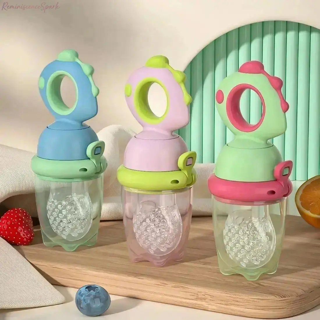 3-Pack Silicone Food Dispenser Set, Soft Silicone Press Spoon with Rotating Push Design, Refillable Serving Tool, Easy Clean & Dishwasher Safe Lightweight Kitchen Accessory for Home, Travel and Everyday Use