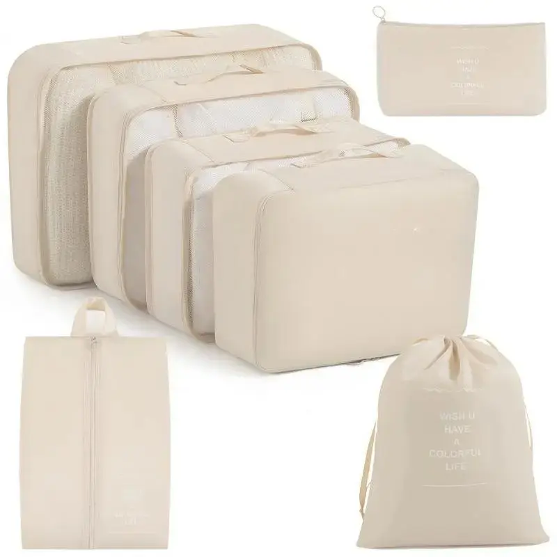 7PC Travel Packing Cube Set – Large Capacity Waterproof Luggage Organizer Bags for Suitcase, Business Travel & Vacation, Lightweight Compression Storage System for Clothes, Shoes & Toiletries, Perfect for Carry-On & Long Trips