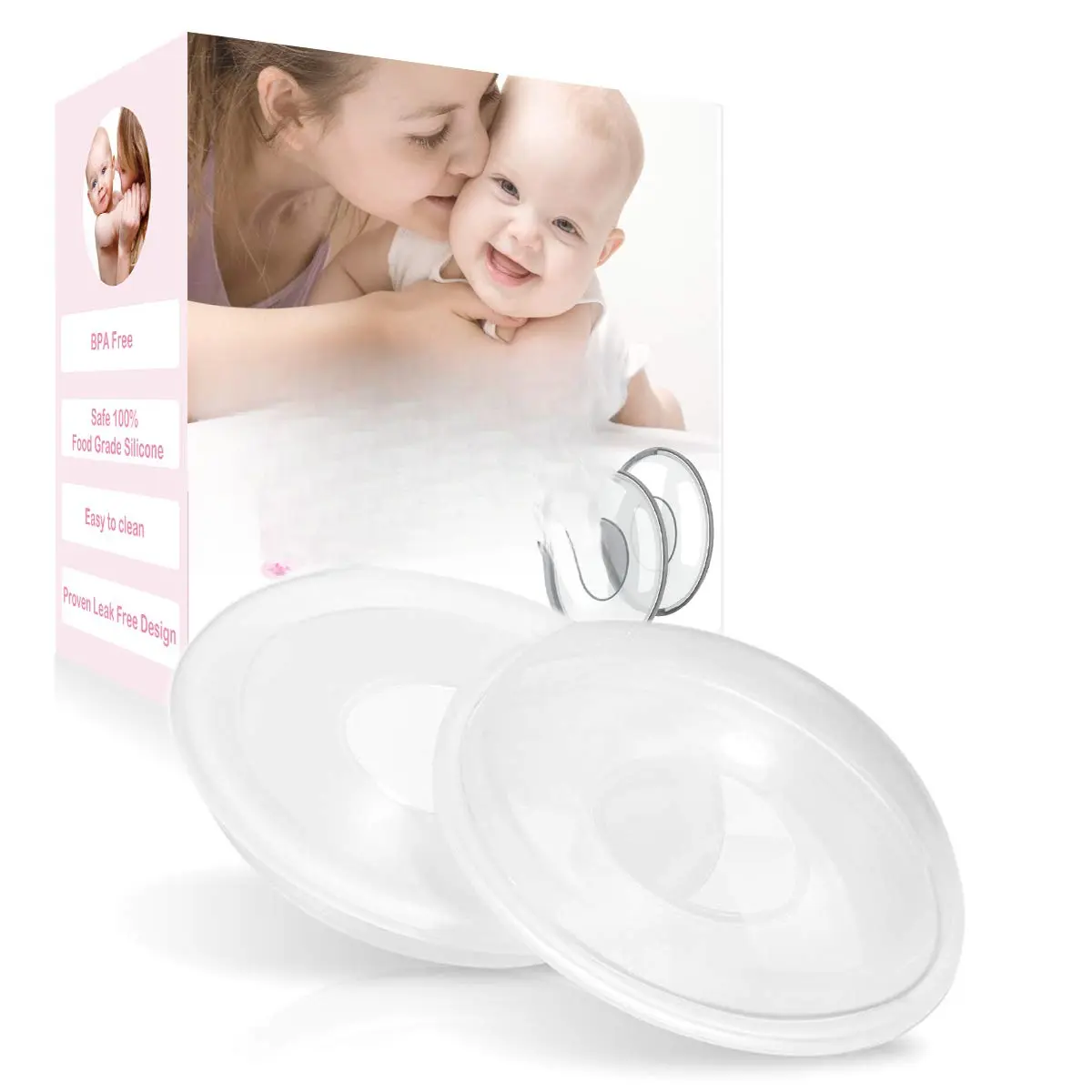 Breast Shells Milk Saver  Breastfeeding, 2 Pack BPA Free Breast Shield Nursing Cups Protect Sore Nipples Breast Milk Collection Shells New model
