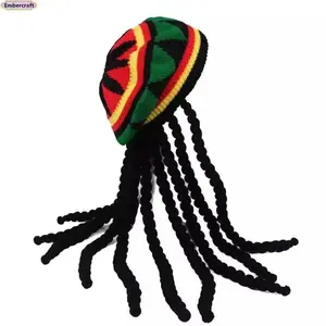 Jamaican Reggae Style Colorful Knit Dreadlocks Beret