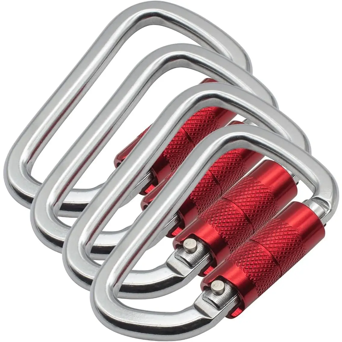 Auto Locking Carabiner 30KN=6500lbs Heavy Duty Large Clip Climbing Carabiner Twist Lock Carabiners for Rock Climbing, Camping, Gym,Rescue (CE Rated,D Shape)
