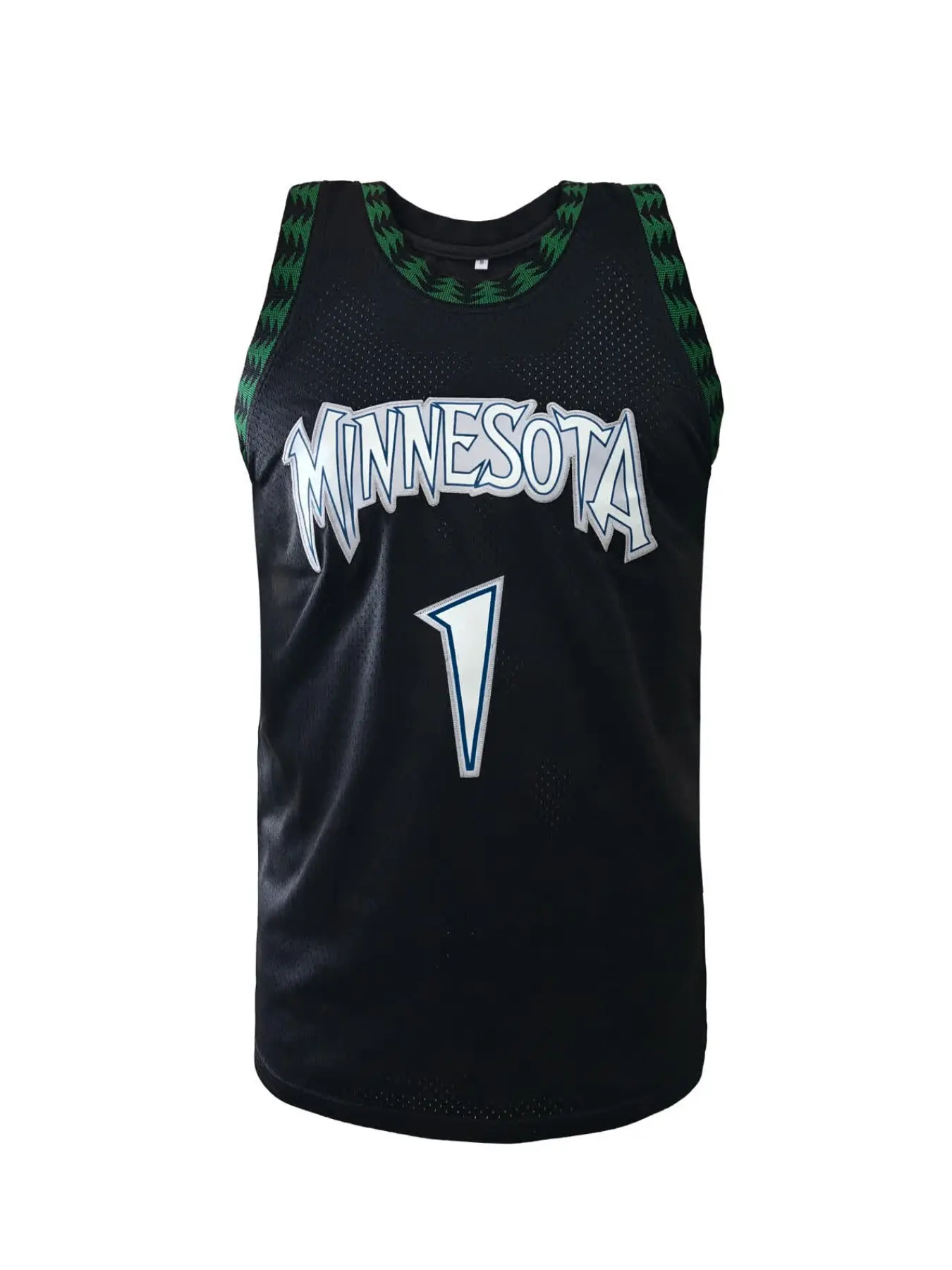 Men's 90s Retro Minnesota Basketball Jersey #1 Ball, Classic Mesh Breathable Sleeveless Shirt, Vintage Sports Tank Top for Fans Training Casual Wear