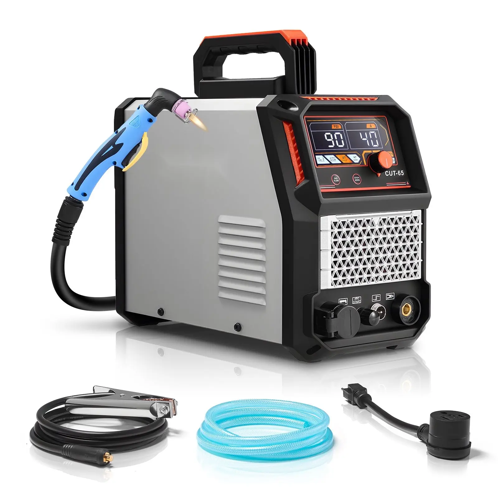 65A Non-Touch Pilot Arc Plasma Cutter, Dual Voltage 110V/220V Inverter Cutting Machine For Steel, Aluminum, And Stainless, Portable High-Precision Plasma Cutting Tool, Easy Start, Compact Design For Home Shop Use