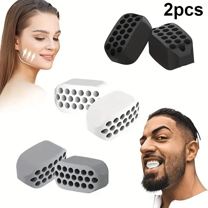 2pc Jawline Exerciser for Men and Women, Facial Fitness Device for Neck and Face Tightening, Enhances Cheekbone and Chin Muscles, Facial Care Tool