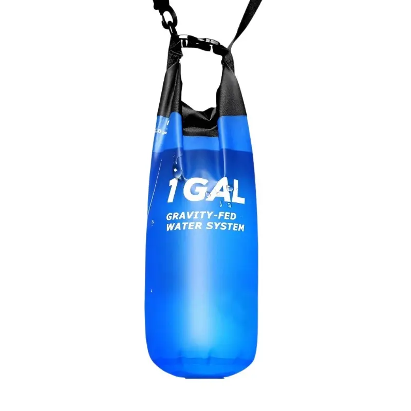 Gravity-Fed Outdoor Water Filter Bag - 1 Gal Heavy Duty Stainless Steel Filter, BPA-Free Materials, Advanced Filtration, Fast Flow, Foldable, Portable for Camping, Backpacking, Unisex Outdoor Trips