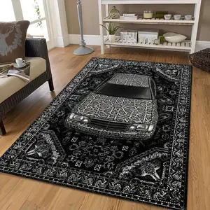 Luxury 3D Illusion Persian Area Rug, Non-slip Soft Decorative Carpet For Living Room Bedroom Hallway Home Decor