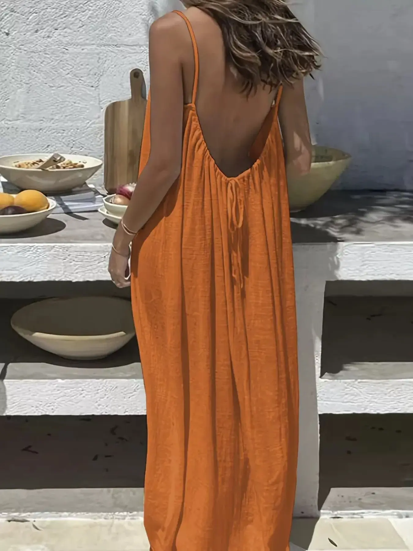 Women's Solid Color Cami Lounge Dress, Elegant Sleeveless Long Dress for Summer, Ladies Sleepwear for Indoor Wear, Casual Plain Pattern