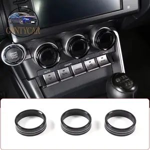 For Subaru BRZ 2022+ For Toyota 86 2022 Aluminum Alloy Black Car Air Conditioner Knob Cover Decoration Accessories