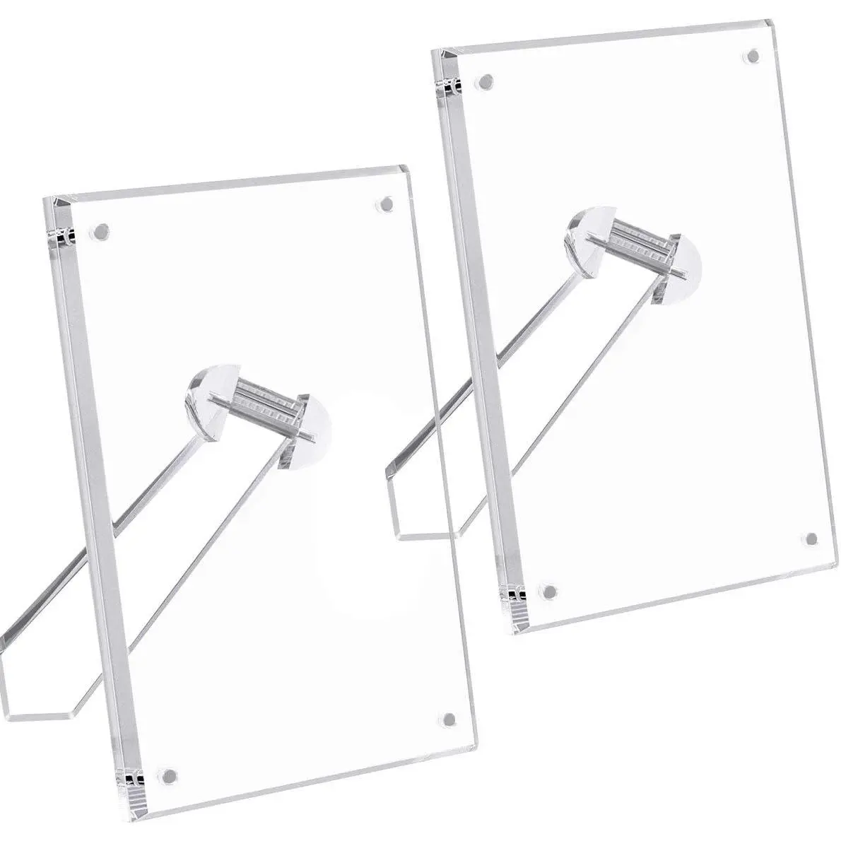 8.5 by 11 Clear Acrylic Picture Frames, Magnetic Document Certificate Frames for Marriage Graduation Display, 2 Pack