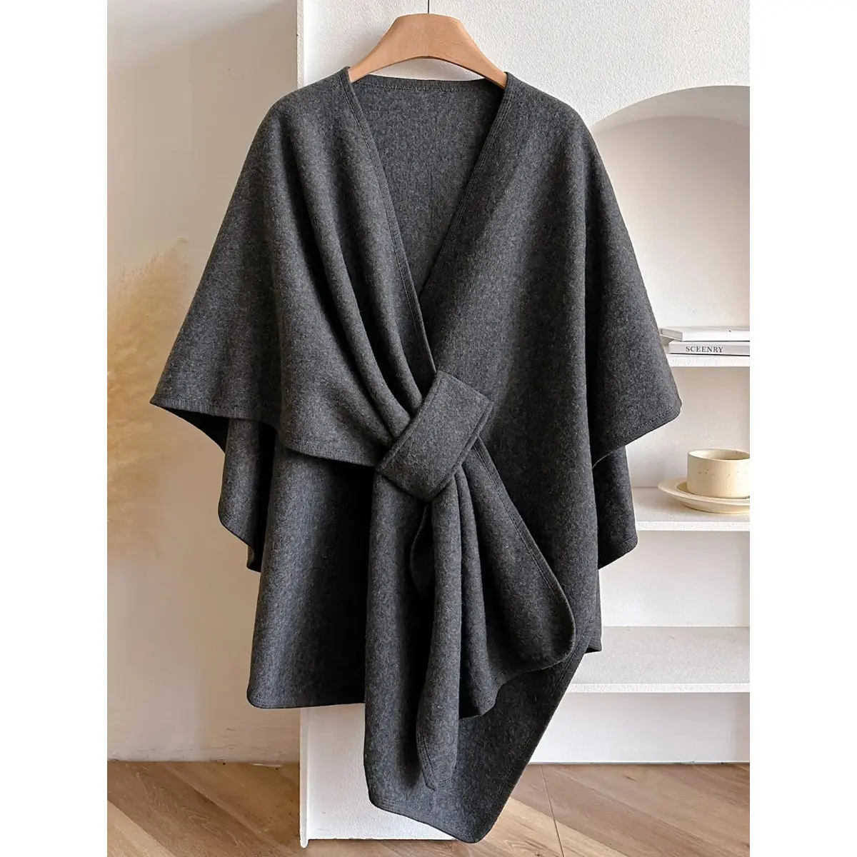 Women’s Plain Tencel Satin Shawl - Warmth Assurance Washable Cotton Soft Scarf, Casual Multifunctional Wrap for Fall & Winter Fashion, Wrap Style, Cozy, Easy Pairing, Multiple Purposes, Soft Material, Machine Washable