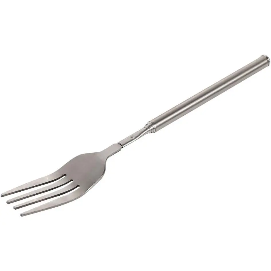 Extendable Fork,8.7 to 25.4 Inch Expandable fork prank,Expandable Telescopic BBQ Fork, Stainless Steel, Extendable Handle,Long Dinner Fruit Dessert Cutlery