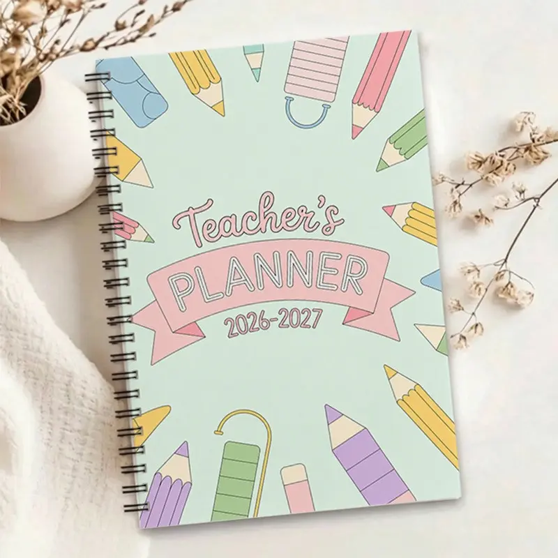1pc 2026-2027 Teacher's Planner, Large Capacity Teaching Planning Notebook, Perfect for Lesson Planning and Schedule Management, Helps Teachers Efficiently Organize Teaching Work and Classroom Affairs