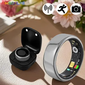 SIMSONLAB Smart Ring with Charging Compartment, Fashion Accessory for Men and Women, Wireless Connection, Measure Distance, Pedometer, Remote Photo, Fitness Tracker, Wearable Electronic Gadgets