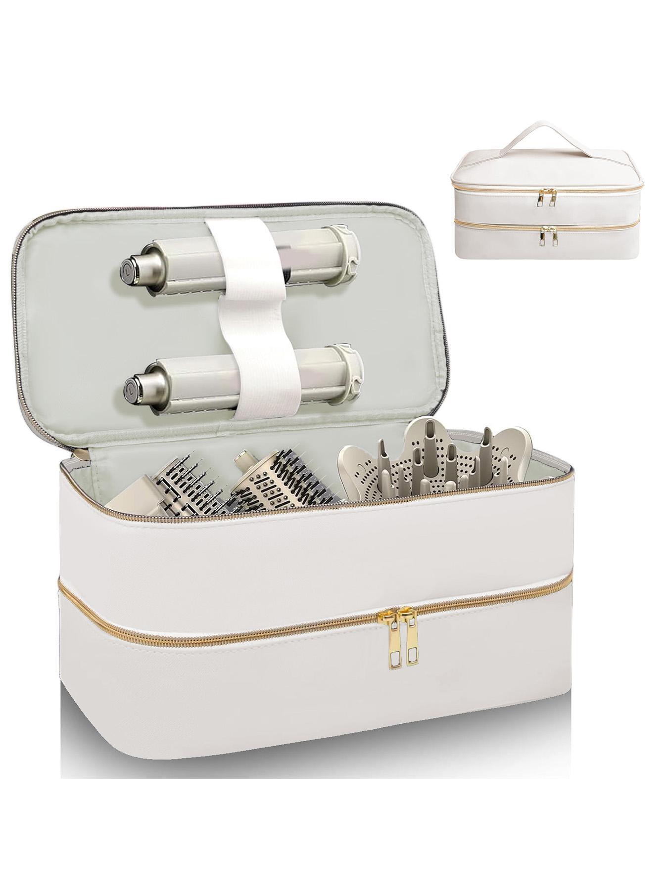 Portable Travel Case for Hair Dryer, Durable Hair Diffuser & Styling Tools, Fashionable Double Layer Storage Space for Hair Accessories, Ideal Organizer for Revlon Styler