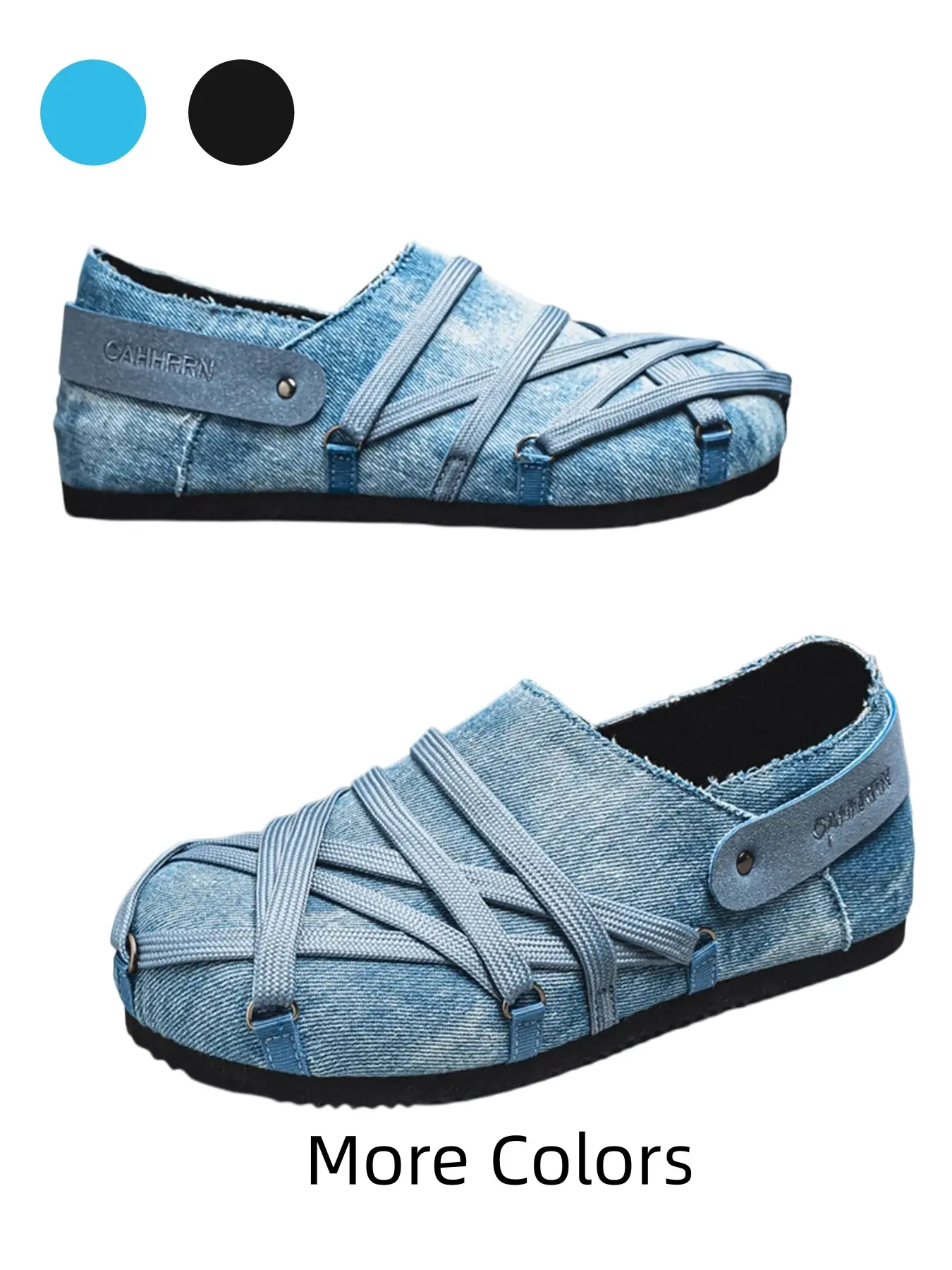 Deconstruction Style Denim  Slides Unisex Classic Denim Upper With Cross Straps Soft Breathable Mesh Lining Anti-slip PVC Thick Sole Fits All Daily Casual Scenes Everyday Footwear