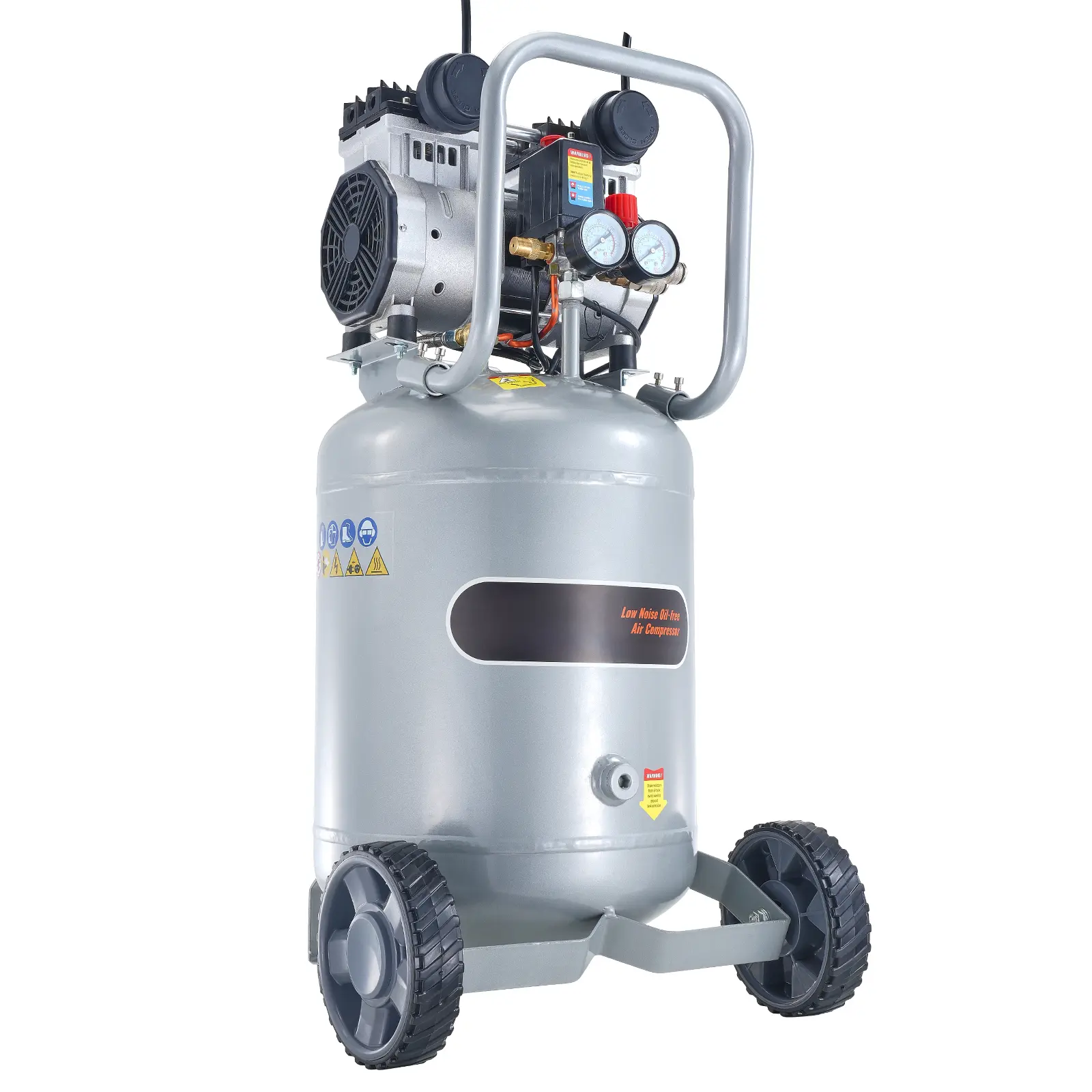 13 Gallon Air Compressor, 2HP 4.6 SCFM@90PSI Oil Free Air Compressor Tank, 66dB Ultra-Quiet Compressor for Tire Inflation, Auto Repair, Woodwork Nailing, Spray Painting (125PSI Max Pressure)