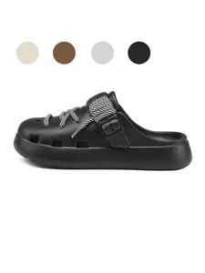 Unisex Anti-Slip Wear-Resistant Toe-Cap Clogs: Soft EVA Material, Beach/Commute Dual-Use Shoes