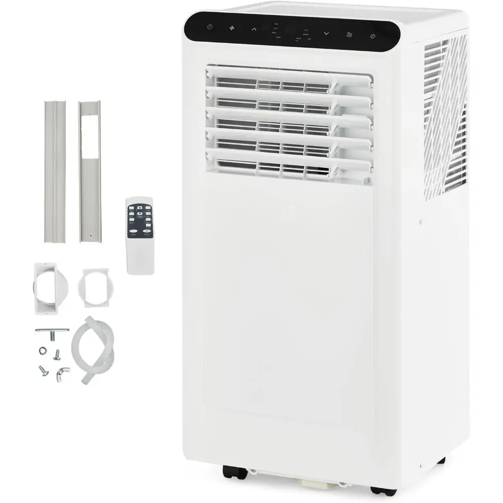 Portable Air Conditioner, 8000 BTU for 350 Sq.Ft. Max Rooms, 24-Hour Programmable Smart Compact AC Unit with Cooling, Dehumidifier, Fan, Timer, Remote Control, Window Kit, White for Bedroom, Studio Apartments, Living Rooms