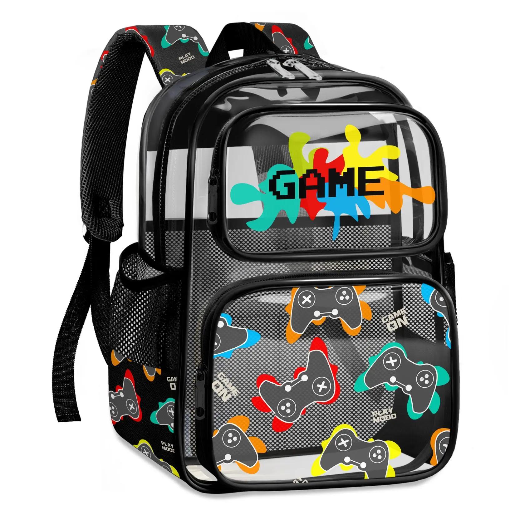 Clear Backpack for Boys and Girls,Kids Clear Backpacks for School,Heavy Duty Transparent Bookbag Stadium Approved