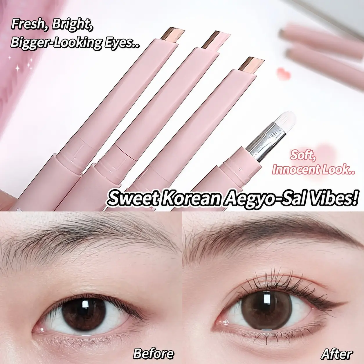Dual Color Waterline Pencil, Natural Highlighting Effect, Long-Lasting Waterproof Formula, Perfect for Eye Makeup & Daily Use