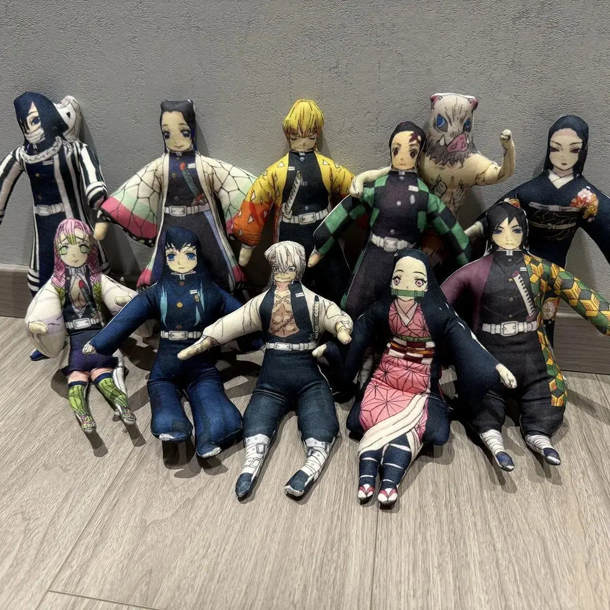 28cm Anime Demon Slayer Tanjiro Kamado Nezuko Cosplay Plush Doll Abstract Mouse Figure Full Body Wire Skeleton Action Toy