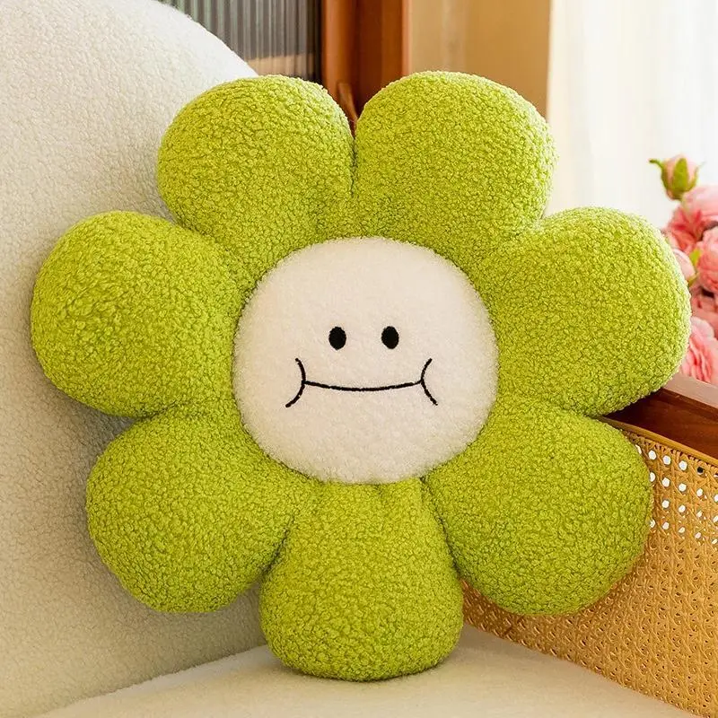 1pcs Sunflower Emoji Pillow Multi-Purpose Home Sofa Office Cushion Living Room Bedroom Decorative Plush Pillow