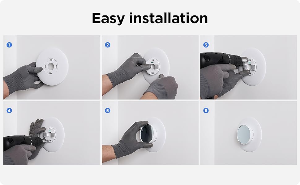 Wall Cover Plus 2 Compatible with Nest Thermostat 2020 [Charcoal] - Polycarbonate, Easy Installation, Complementary, Perfect Fit