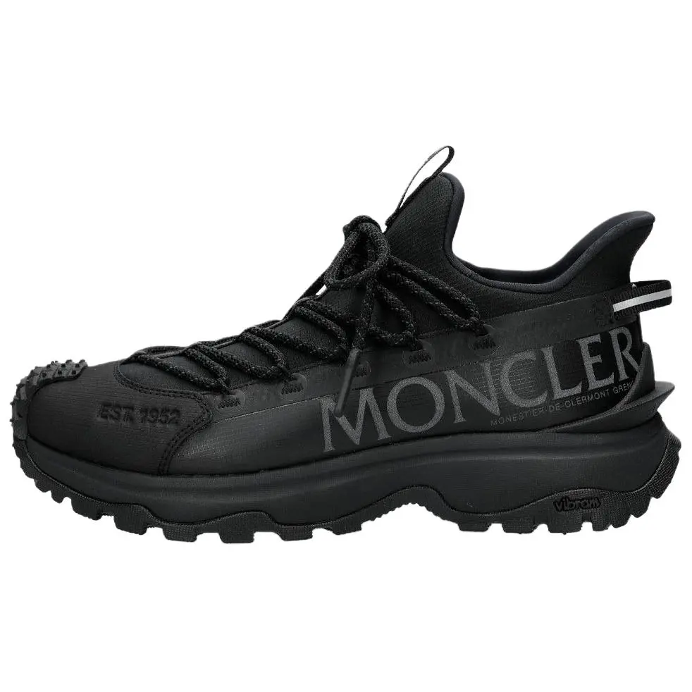 Women's Moncler Chunky Sole Lace-Up Closed Footwear Trainers - Black Trending Style, Maison Mihara Verifiable with Global Authentication Credentials