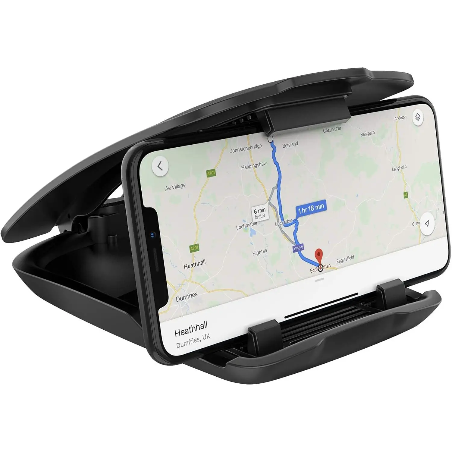 Automotive Universal Fit GPS & Phone Holder - Secure Mount with Anti-Slip Grip for Nuvi Drive, Dezl Drivesmart, Tomtom, Magellan Roadmate, Rand McNally, Navman & Smartphones