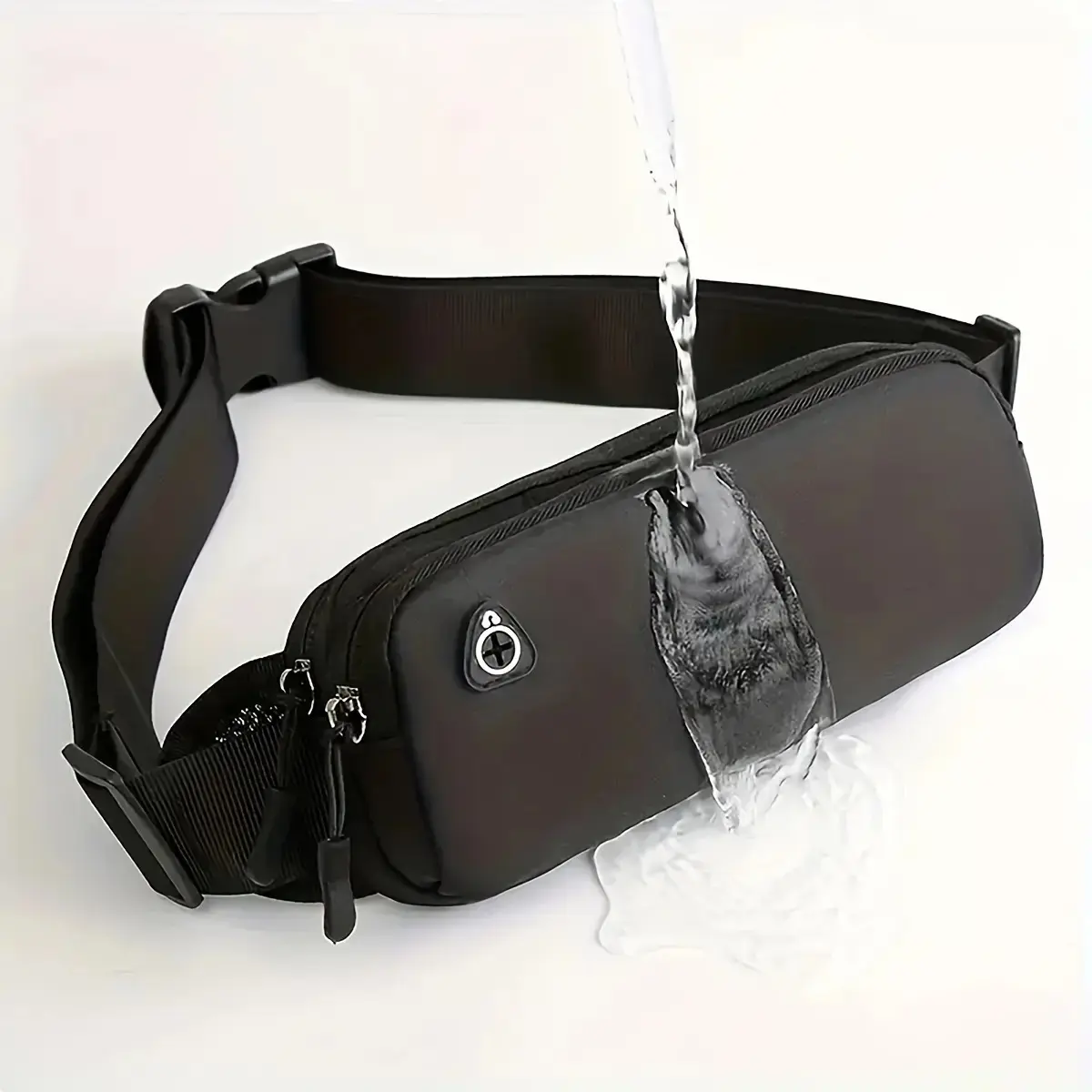 Men’s Ultra-Thin Nylon Waist Bag Fanny Pack, Lightweight Waterproof Crossbody Belt Bag with Zipper, Compact Running & Travel Bum Bag for Commuting, Fitness, Outdoor Camping & Daily Use