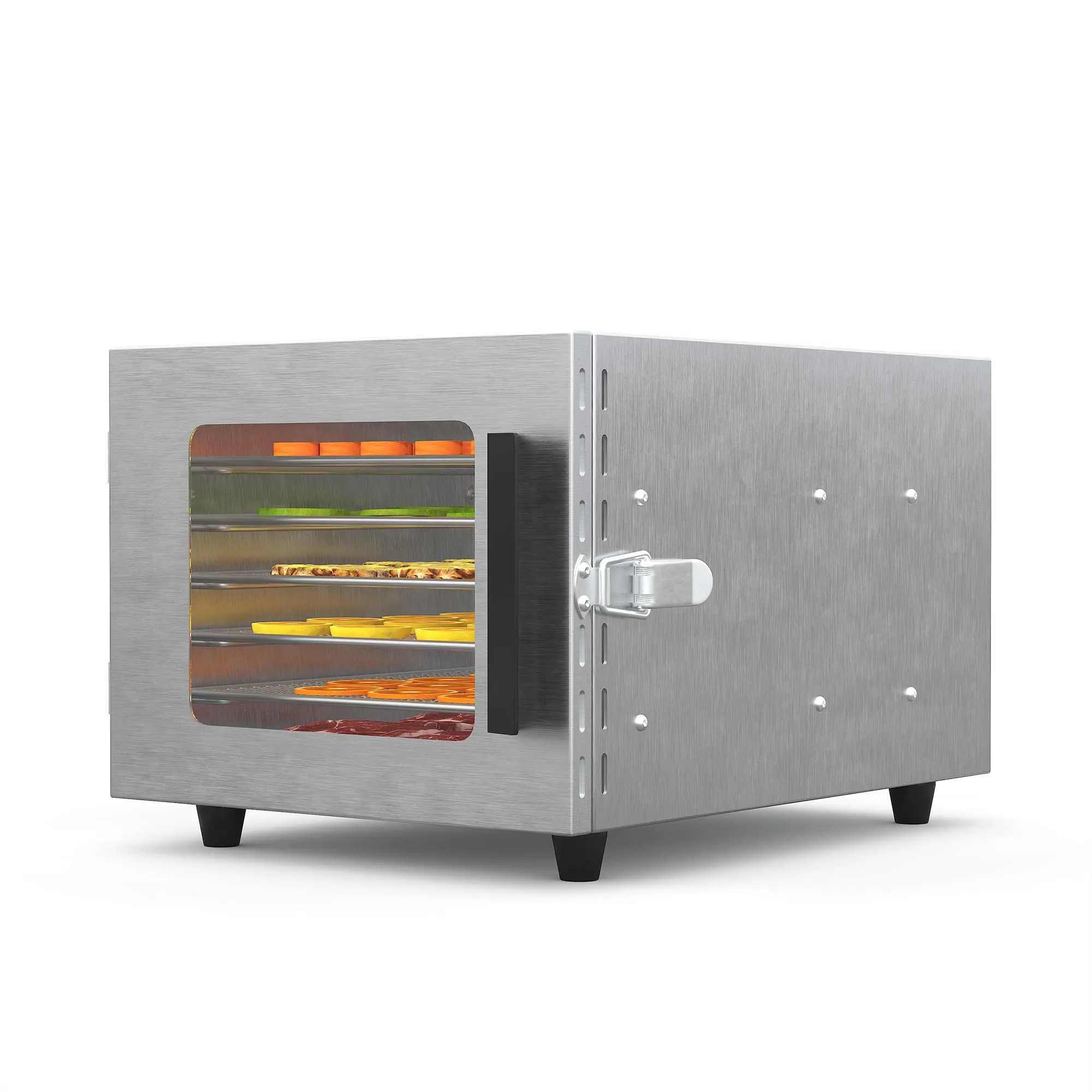 Professional 6-Tray Stainless Steel Food Dehydrator - 620W Dryer with LED Touch Panel - Adjustable 30-70°C Temperature - 42-Hour Timer - Perfect for Jerky, Fruits, Vegetables, Nuts, Herbs - 110V-120V/60Hz