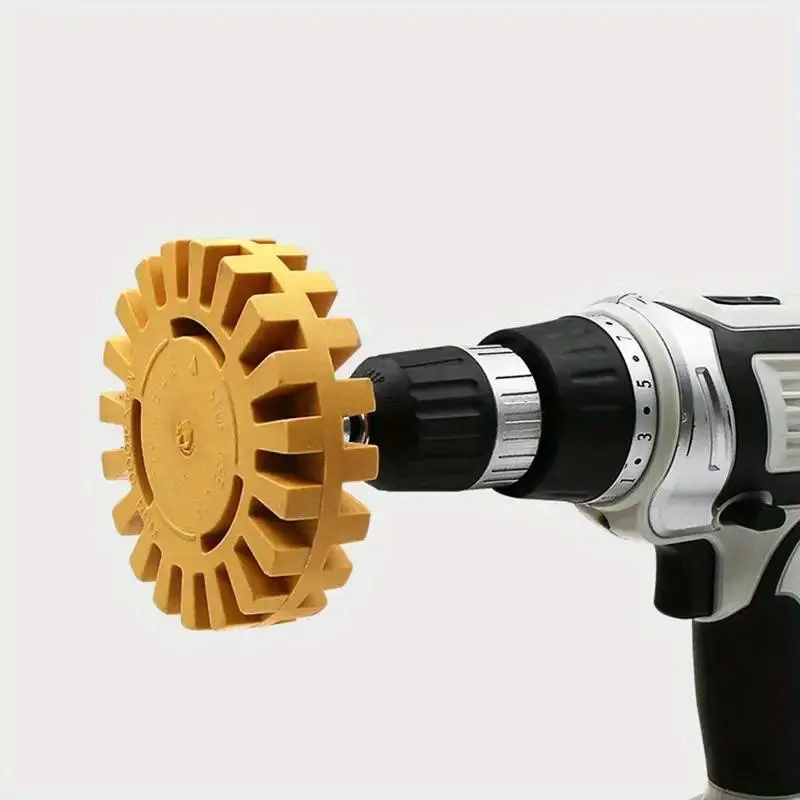 Gear Design Rubber Eraser Wheel, Sticker and Adhesive Remover Tool, Removes Fine Stripes, Stickers, Tape, Graphics From Cars, Rvs, Boats, Trucks, Decal Remover Wheel