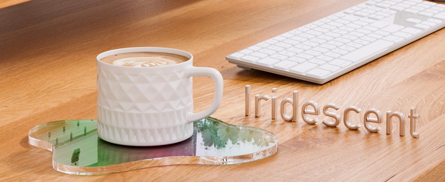 Acrylic coaster decorative plate, irregular bar counter coaster, transparent cloud shaped coffee cup coaster, very suitable for desktop protection and accessory display.(Clear)