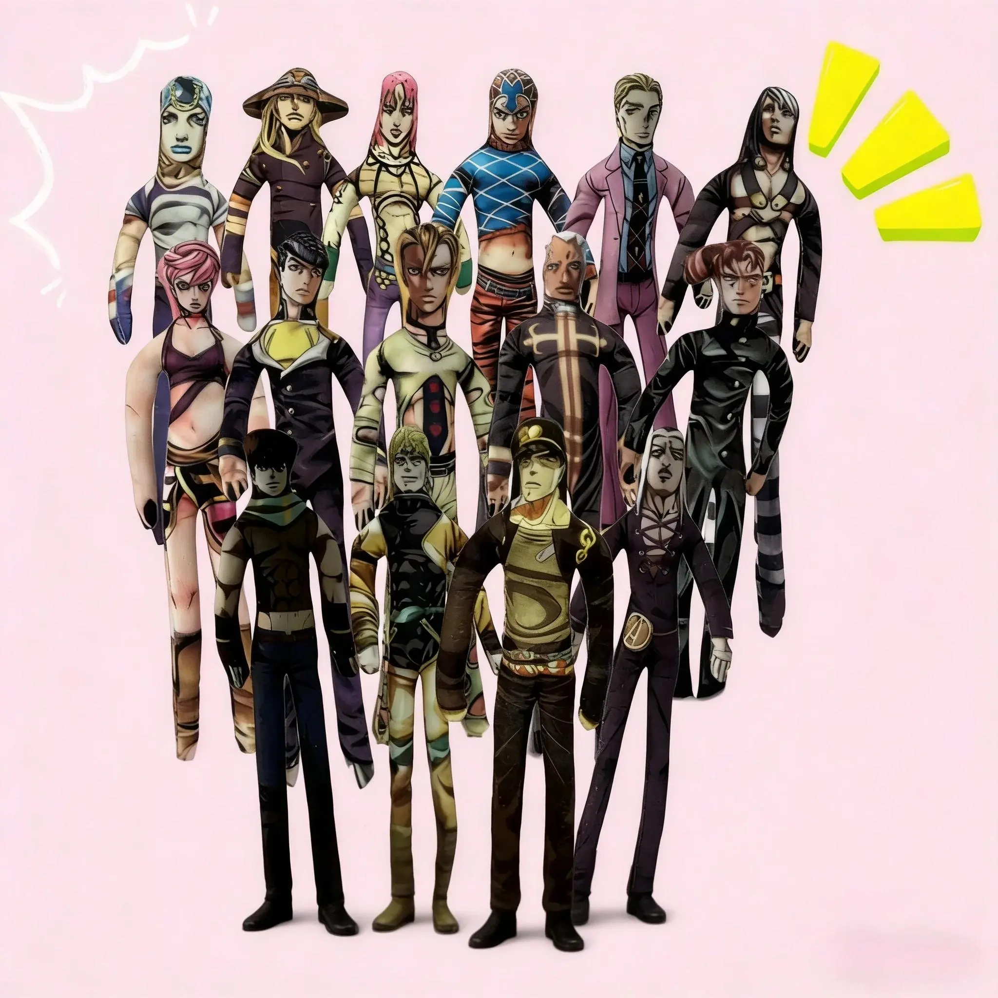 JoJo's Bizarre Adventure Bucciarati Anime Cosplay Stuffed Figurine - Handmade Craft Collectibles, Unisex Poseable Wire Skeleton Plush Doll, Decoration Gift (Toys & Hobbies Specialty DIY Supplies)