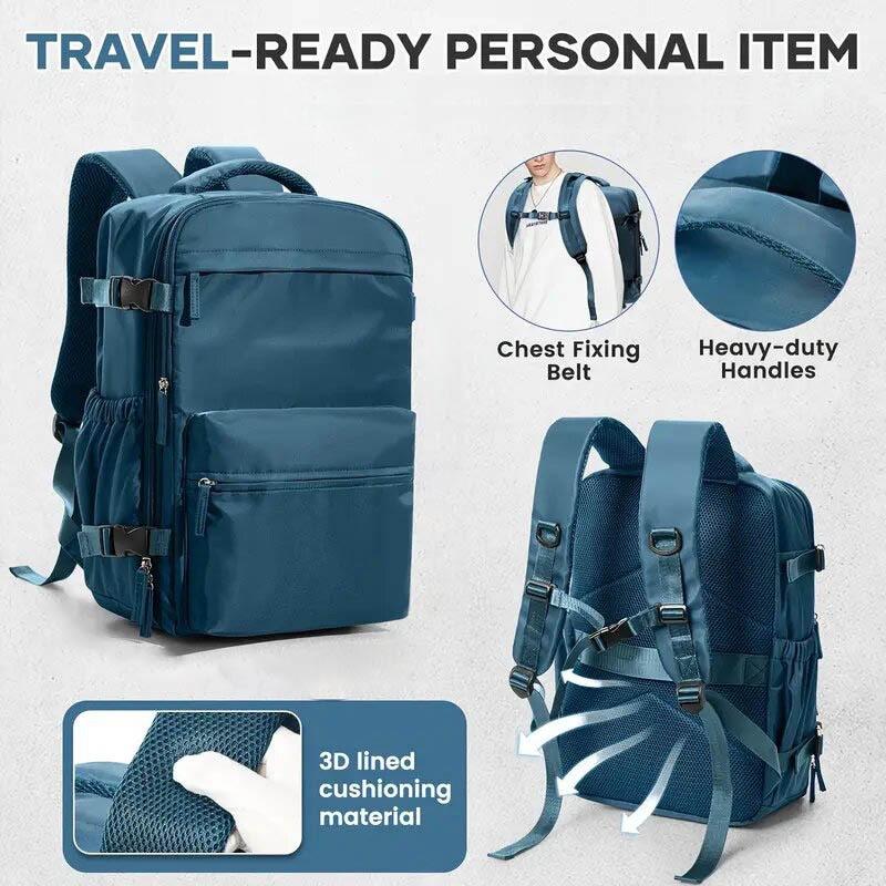 Three-piece vacuum travel bag set, equipped with detachable vacuum bag, electric air pump, large-capacity backpack, detachable design, multi-layer pockets, casual style, Space Saving Bag, Travel Organizer Bag