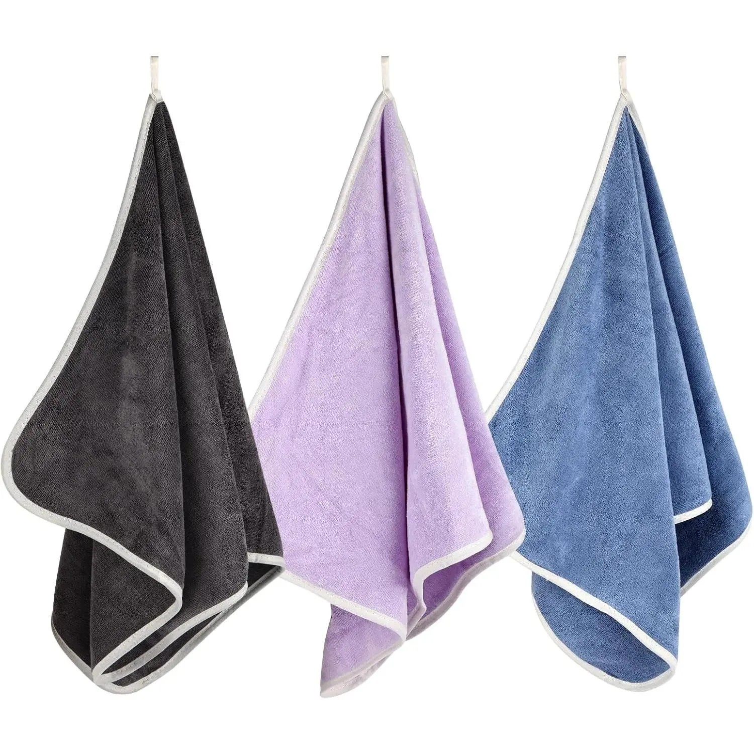 3 Pack Microfiber Gym Towels, Super Soft & Quick Drying, 14.2" x 30" Absorbent Towel for Fitness, Yoga, Swimming, Sports, Workout, Skin-Friendly for Women & Men
