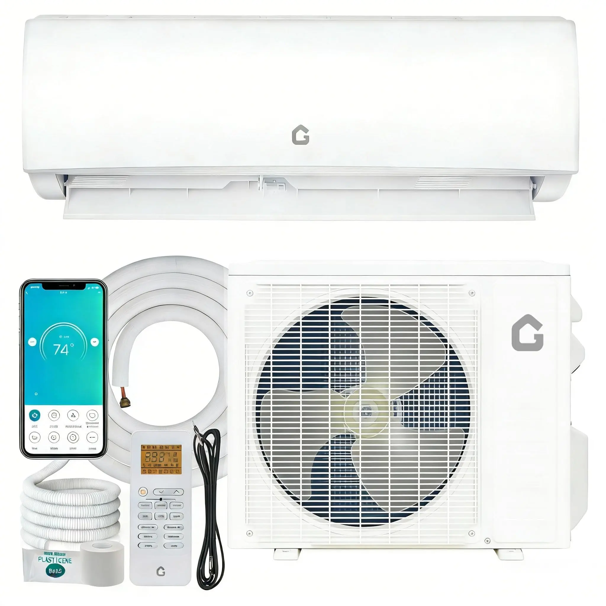 GARVEE 23000 BTU Mini Split AC/Heating System, 230V Voltage WIFI-enabled
